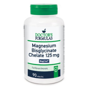Doctor's Formulas Magnesium Bisglycinate Chelate 125mg Συμπλήρωμα Διατροφής, 90caps